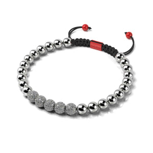 Silver and Red Enamel | Crystal Gala | Fashion Santa Bracelet | Black