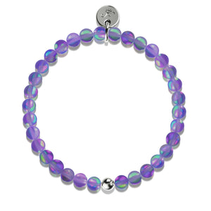 Violet |  .925 Sterling Silver | Mermaid Glass Bead Bracelet