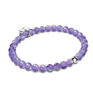 Violet | .925 Sterling Silver | Mermaid Glass Bead Bracelet