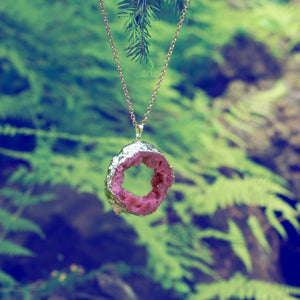 Red Rapture Crystal Druzy Necklace