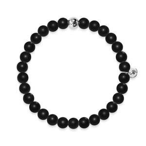 Growth | Silver Essence Matte Black Bracelet