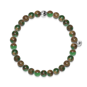 Calming | Silver Essence New Green Agate Bracelet