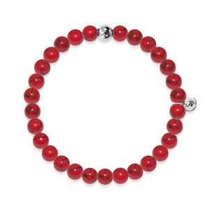 Protection | Silver Essence Red Turquoise Bracelet