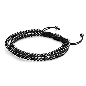 Trinity | Gunmetal | Triple Strand Bracelet | Men's