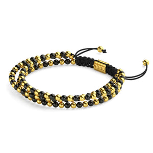 Trinity | Gold x Gunmetal | Triple Strand Bracelet | Men's