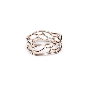 The HIVE Ring | Wave | 18k Rose Gold Sterling