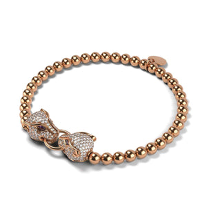 Panthera by Keysi Sayago | 18k Rose Gold | Cubic Zirconia Crystal Bracelet