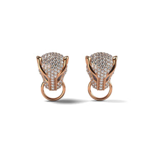 Panthera by Keysi Sayago | 18k Rose Gold | Cubic Zirconia Crystal Earrings